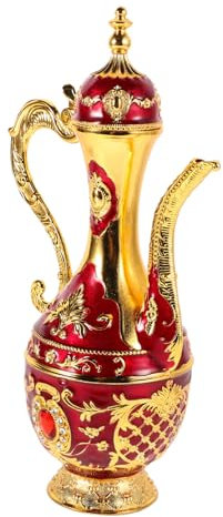 Ciieeo Retro Style Kettle European Wine Holder Vintage Wedding Iron Crafted Elegant Tabletop Ornament