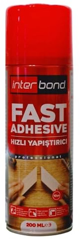 Interbond Aktivatorspray härdningsaccelerator 200 ml för sekundlim – aerosolspray extra stark för snabb härdning av universallim, tyglim och trälim – omedelbar vidhäftning