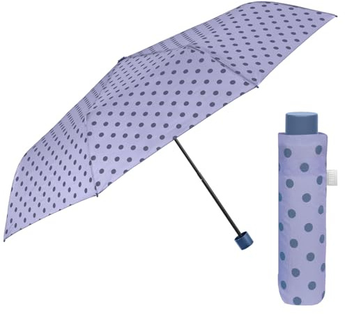 PERLETTI Regenschirm Kompakt Handtasche für Damen - Taschenschirm Manuell für Frauen Mädchen - Damenschirm Regen Schirm Sturmfest Leicht Mini - Durchmesser 97 cm