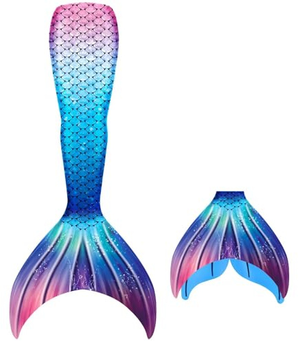 DNFUN Mermaid Tails for Swimming for Adults with Monofin