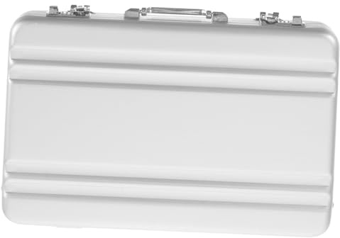 DIKACA Visitenkartenbox Robuste aus Aluminiumlegierung im Kleiner Koffer Design Stilvoll und Praktisch als Kartenaufbewahrungsbox für Arbeit und Konferenzen