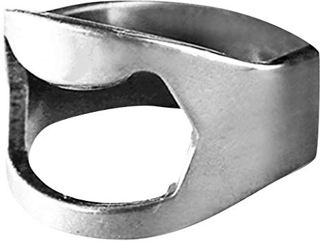 Fycakly Bague Femme Argent Opener Ring Décapsuleur Nouveauté Boire Bière Doigt
