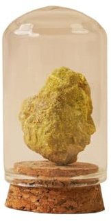 SFNGXXAG Crystal Stone World in Bottle – Raw Gemstone Vial with Fluorite, Quartz, Calcite, Lapis, Tiger Eye for Collection & Gift(Orpiment)