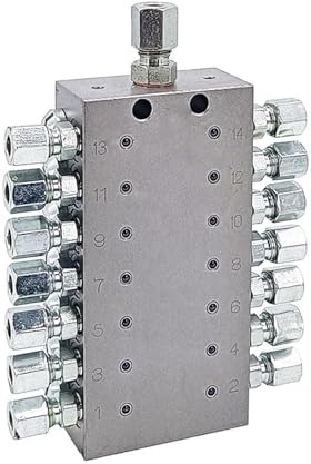 EGZASDI Cavo Ethernet, Sistema di lubrificazione centralizzata Blocco distribuzione del grasso Collettore idraulico Valvola progressiva Carbonio Porta M10 0,17 ml/ciclo 30 MPa