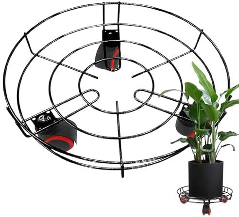 Base a rulli per fioriera - Portapiante per carichi pesanti con rotelle, a rulli per piante per spostare vasi e fioriere di grandi dimensioni | Casa Giardino Patio Esterno Interno Cortile Vaso