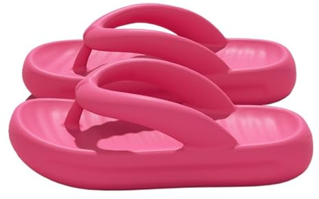 ZZlei2yu-12 Pantofole da Casa Infradito alla moda for donna, con suola spessa e antiscivolo, comode infradito estive da bagno, doccia, spiaggia tempo libero(Rose,Alpha Medium)