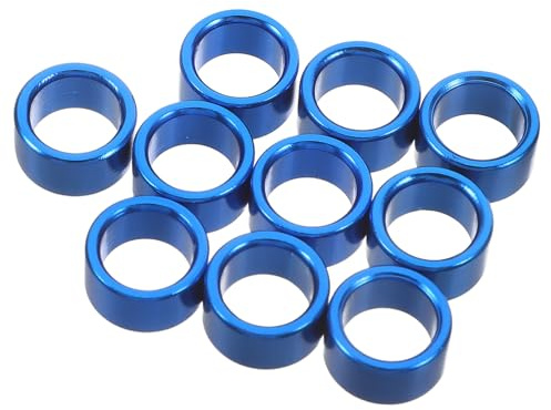 SHINEOFI 10 Anillos de Aluminio Azul para Patas de Palomas Identificación Rápida y Uso Versátil para Entrenamiento y Salud de Aves