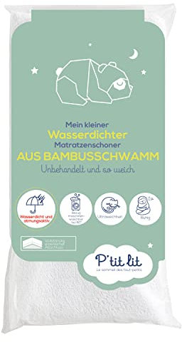 P'tit lit - Protège Matelas Bébé Bamboo | Alèse Imperméable 60x120 cm - Viscose Douce et Soyeuse - sans Traitement Chimique - Respirant et Silencieux - Oeko Tex®
