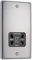 BG Electrical 115-and 240-V Dual Voltage Shaver Socket, Brushed Steel with Black Insert