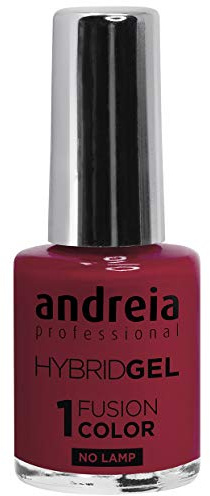 Andreia Professional Hybrid Gel Nagellack - 2 Schritte und keine Lampe erforderlich Langlebig und leicht zu entfernen - Fusion Farbe H36 Schokolade - Schattierungen von Pink und Rot 10.5ml