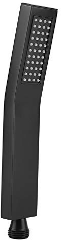 Soffione Doccia Portatile Nero Opaco, Spruzzatore Doccia Quadrato In Ottone Con Forte Flusso D'acqua per Casa E Bagno