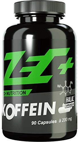 ZEC+ hochdosiertes KOFFEIN | 200 mg in Reinform | 180 Kapseln | 2 Dosen mit je 90 Kapseln