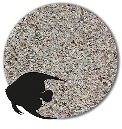 Anbobo Müller GmbH Aquariumsand hellgrau 10 kg Aquariumkies Natur feuergetrocknet und gerundet (1,0-2,0 mm)