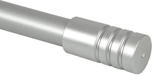 Asta per tende moderna, allungabile da 115 a 200 cm, diametro 16 mm e 19 mm, in acciaio inox, 1 asta in metallo