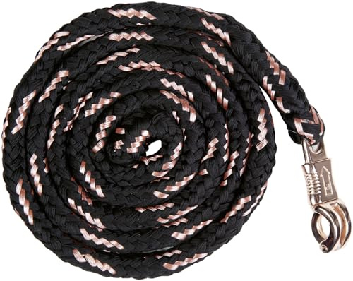 HKM Rosegold Reitgurte Schwarz/Rosegold 180 cm