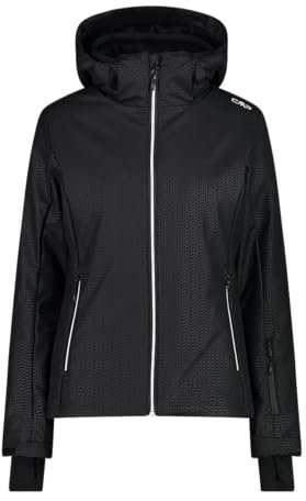 CMP - Damenjacke mit Kapuze und Reißverschluss, Schwarz, M