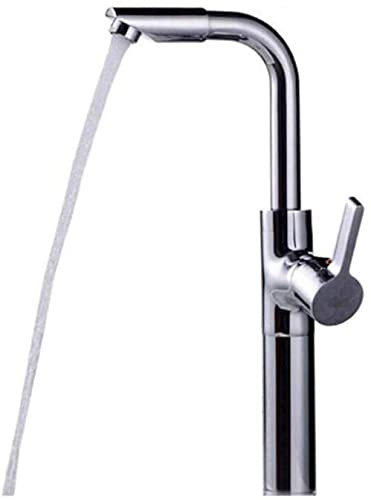 Wasserhahn, Chrom, Küchenspüle, Mischbatterie, schwenkbarer Wasserhahn, Waschbecken mit heißem und kaltem Wasserhahn und oberem Becken mit hoher Brause