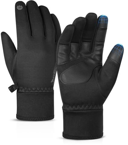 ATERCEL Winterhandschuhe Herren Damen, Touchscreen Warme Wasserdicht Handschuhe Fahrrad Handschuh Winterhandschuhe Sporthandschuhe Skihandschuhe für Radfahren, Laufen, Autofahren, Skifahren L
