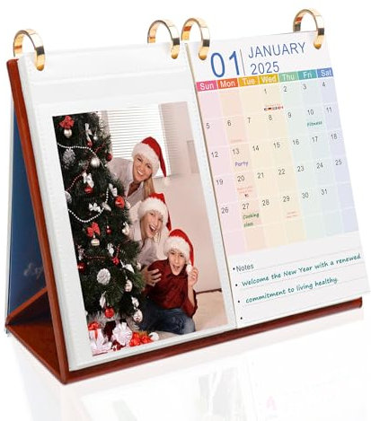 ZEEYUAN Fotokalender 2026 für 40 Fotos 10x15 Tischkalender zum Selbstgestalten Kalender zum selber gestalten als Geschenk für Eltern, Ehefrau und Ehemann