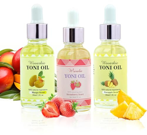 Wovarkie 3 Packs Yoni Oil for Women, 100% Natural Feminine Oil Intimate Deodorant for Women, Eliminates Odor and Ph Balanced, Feminine Serum Made with Pure Natural Essential Oils (1 fl oz/30 ml)