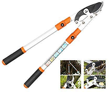 DDKYHU Cesoie da potatura, Troncarami a Incudine telescopico Less t Sharp Troncarami a Incudine telescopico ad Alte Prestazioni Less t Sharp Potatore da Giardino allungabile Rapidamente 67-101 cm