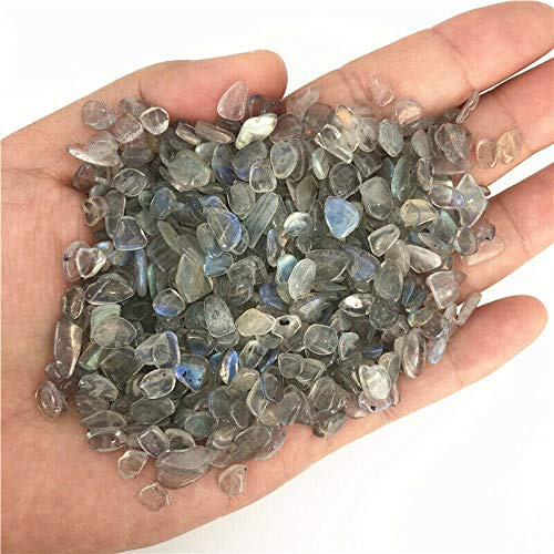 BIANMTSW Gravier de Cristal de Pierre de Lune Gris Naturel de 50g 5-8mm adapté à l'arrangement des vases Stuffers Aquarium Jardins et fontaines Collections de la Maison