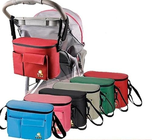 MAIL MORE Stroller Bag, Baby Stroller Organizer Bag, Pushchair Buggy, pram Organiser Bag with Cup Holder, Baby pram Bag Buggy Organiser Bag Stroller Storage Bag Kids Pushchair (Grey)
