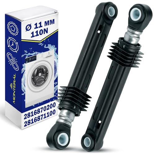2 Pieces Shock Absorber for Washing Machine 110N Ø11mm Length 283 mm – 193 mm with the Original Code 2816870200 2816871100 for Beko for Arcelik - Warranty 10 Years - MONTERAL