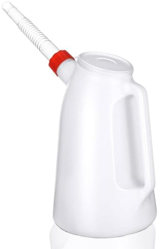 1 Pack 1.2 Quart/1.2L Oil Measuring Container Automotive, Engine Oil Measuring Container, Oil Jug Automotive with Lid for Water, Gasoline, Coolant, Transmission, Engine Oil