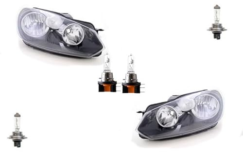 Johns, Scheinwerfer Halogen passend für VW Golf 6 5KI ab 2008- Satz Satz H15 mit H7 L R