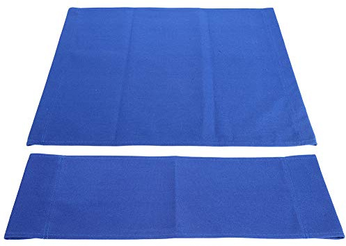 WGFOIP Regiestuhl-Ersatz-Sitzbezug aus Segeltuch, Bezug in 2 Größen, Blau, Bunt, Schwarz, weiß, 1 Set, Handgefertigtes Möbelzubehör für die Heim- und Gartendekoration (Blau)