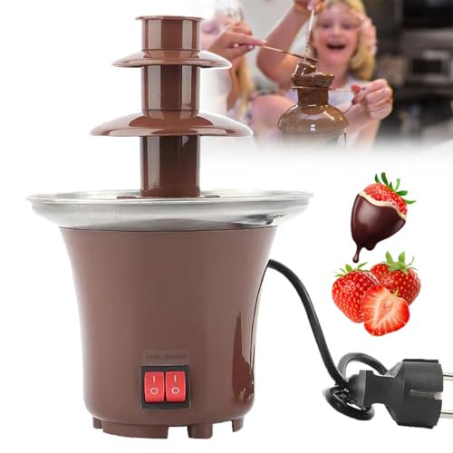 Mini Fuente de Chocolate, máquina de fusión de Chocolate eléctrica de 3 Capas, Desmontable y fácil de Limpiar, máquina de Cascada de Fuente de Chocolate de 35 W para Eventos, exposiciones, Bodas