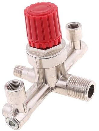 HBWL01 Double Outlet Tube Alloy Air Compressor Switch Pressure Regulator Valve Fitting 964E