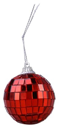 Spiegel Diskokugel 10cm Hängende Partydekoration für Erwachsene | Rot, Glasball mit Polypropylen Kern und Außenbeschichtung, für Hochzeit und Tanzveranstaltungen Zufällige Farbe
