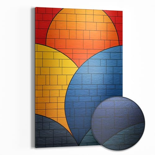 DEQOART Metall Magnettafel | 40x60 cm cm groß | Motiv Bögen der Vielfalt | Whiteboard für alle Magnete | Magnetboard Wand-Tafel für Küche & Büro | Design Magnetwand Pinnwand magnetisch