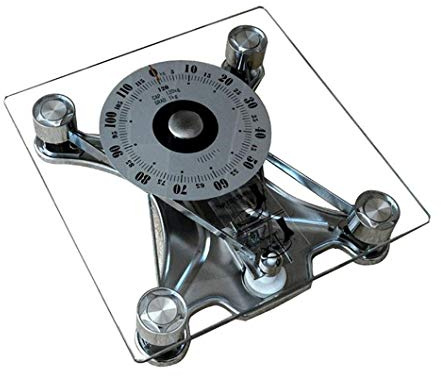 HADECOLL Mechanische Personenwaage, Leicht Ablesbares 8-Mm-Hartglas, Personenwaage, 120 Kg