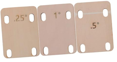 Holz Unterlegscheiben für Gitarrenhälse 3 Stück für Bass und Gitarre | Präzise Einstellung, Formstabil, Khakifarben, für Gitarristen und Bassisten
