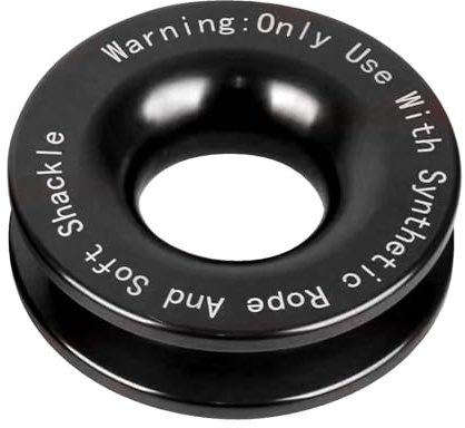 Trailer Winch Shackles - Ring, Rope Guide | Recovery Block with Smooth and High Load Capacity Designed to Redirect Cable Line or Configuration
