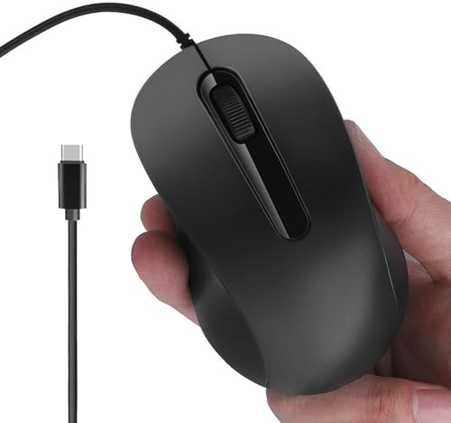 Souris d'ordinateur filaires USB Ergonomique Silencieux Plug and Play | Souris D'Ordinateur Filaires Molette optique silencieuse Maison Bureau Unisexe Portable PC Fixe Travail Étudiant Utilisateur