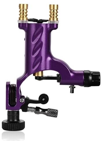 FONGKNOX Rotary Tattoo Machine, Elettrico Rotary Liner Shader Tatuaggio Forte Pistola Motore Permanente RCA Cavo Artista Strumento Trucco Viola