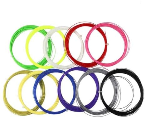 Gogogmee 10 Pezzi Corda Elastico Resistente per Racchetta Badminton Allenamento Professionale Misti