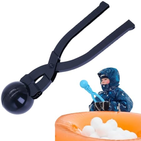 Snöbollsklämma – PP 34 x 7,5 cm | Snöbollstillverkare med ergonomiskt | handtag, form, lätt vinterkul utomhus, lekverktyg för barn | Sñow- , vinteraktiviteter inomhus, utomhus