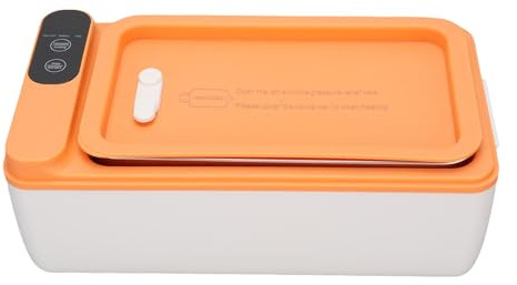 Jiawu Portapranzo Elettrico Senza Fili Scaldavivande Efficiente in Acciaio Inossidabile per Lavoro o Viaggi Portatile Alimentato a Batteria da 1 Litro per Lavori in Viaggio (WHITE)