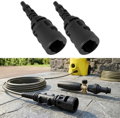 Kivivaka Confezione da 2 adattatori per pulitore ad alta pressione e per Parkside - Connettori di accoppiamento ABS da 124 mm