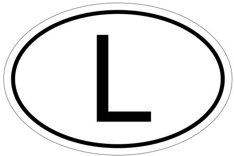 Kiwistar - Autoaufkleber - 10x6,6 cm - außen klebend - Luxemburg L 10 x 6,6cm Autoaufkleber Sticker Aufkleber KFZ Flagge Fahne