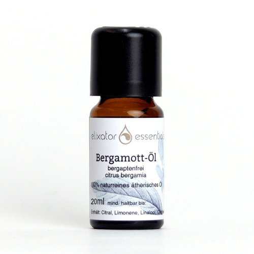 Bergamott-Öl bergaptenfrei, Elixator Essentials - 100% naturreines ätherisches Öl, 20 ml