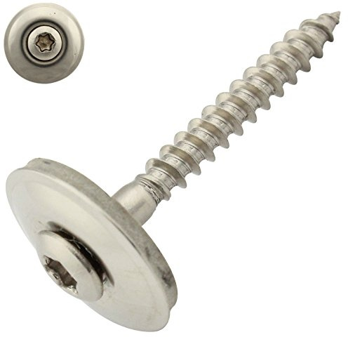 100 Stück Spenglerschrauben mit Dichtscheibe 20mm Torx 4,5x50 DIN 7995 Edelstahl A2 V2A