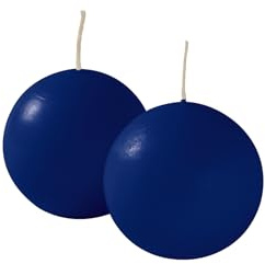 Cereria di Giorgio Risthò Candele Sfera, Cera, Blu, 4.5x4.5x4.5 cm, 12 unità