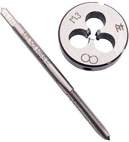 HSS M3 x 0,5 mm Gewindebohrer und M3 x 0,5 mm Schneideisen metrisches Gewinde Linkshänder