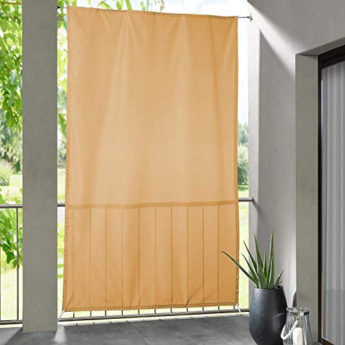 Clothink Seitlicher Balkonsichtschutz Wasserdicht Sonnenschutz Windschutz Sichtschutz Balkon Terrasse Grau-Weiss L: 230 x B: 140 cm